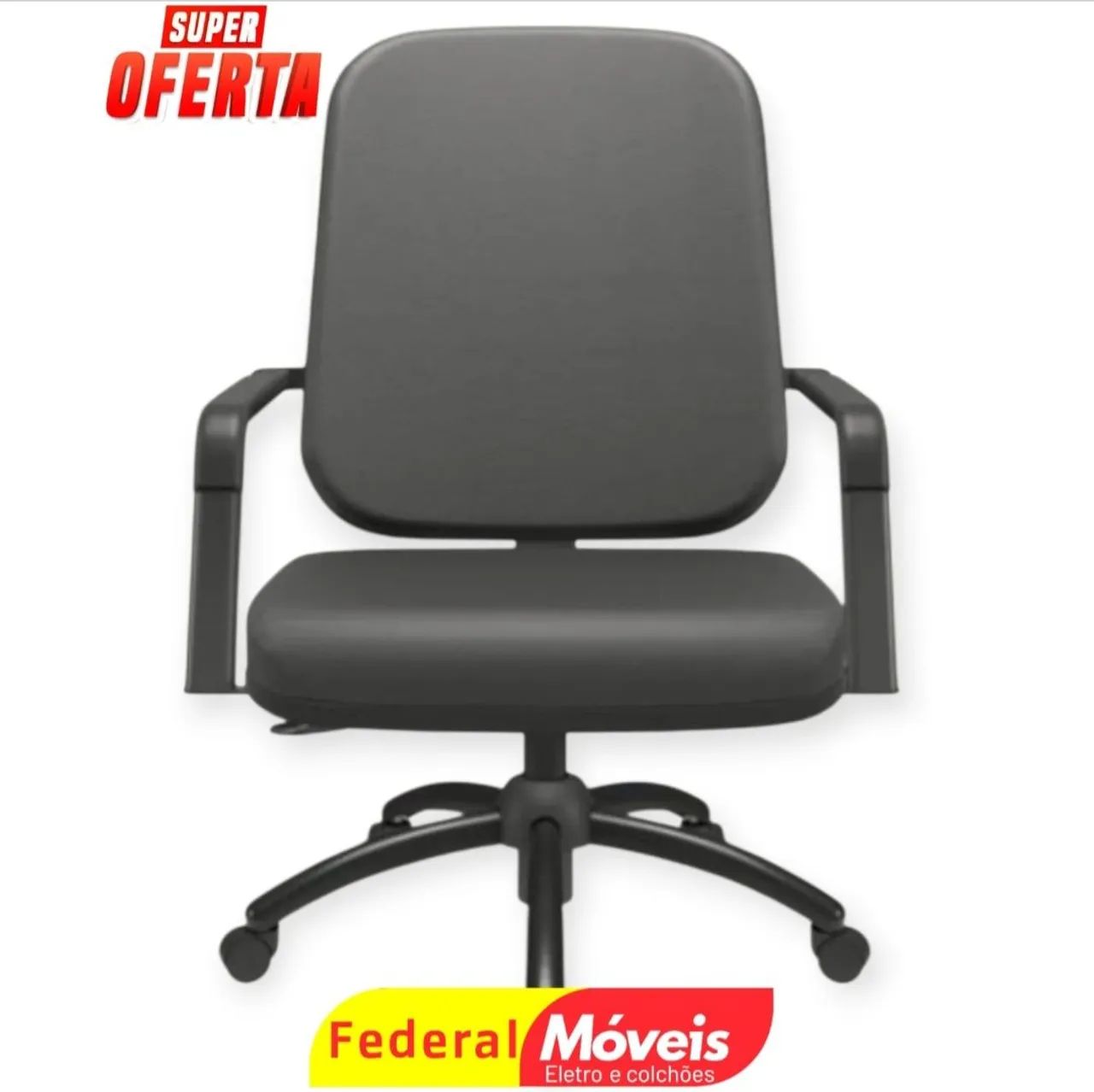 Cadeira Operativa Giratória para Escritório - NOVA - Confortável, prática e resistente