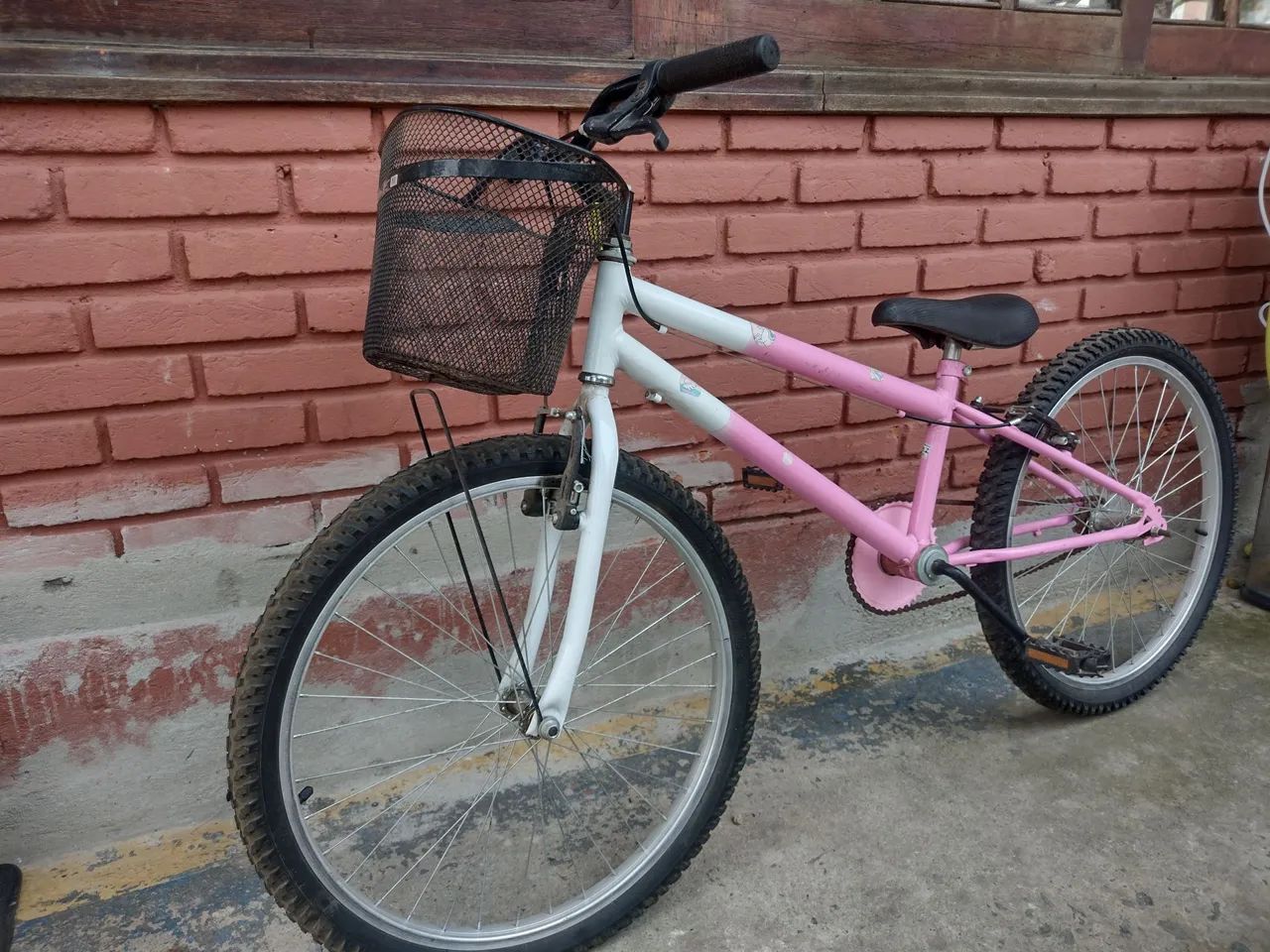 Bicicleta Infantil Rosa e branca 