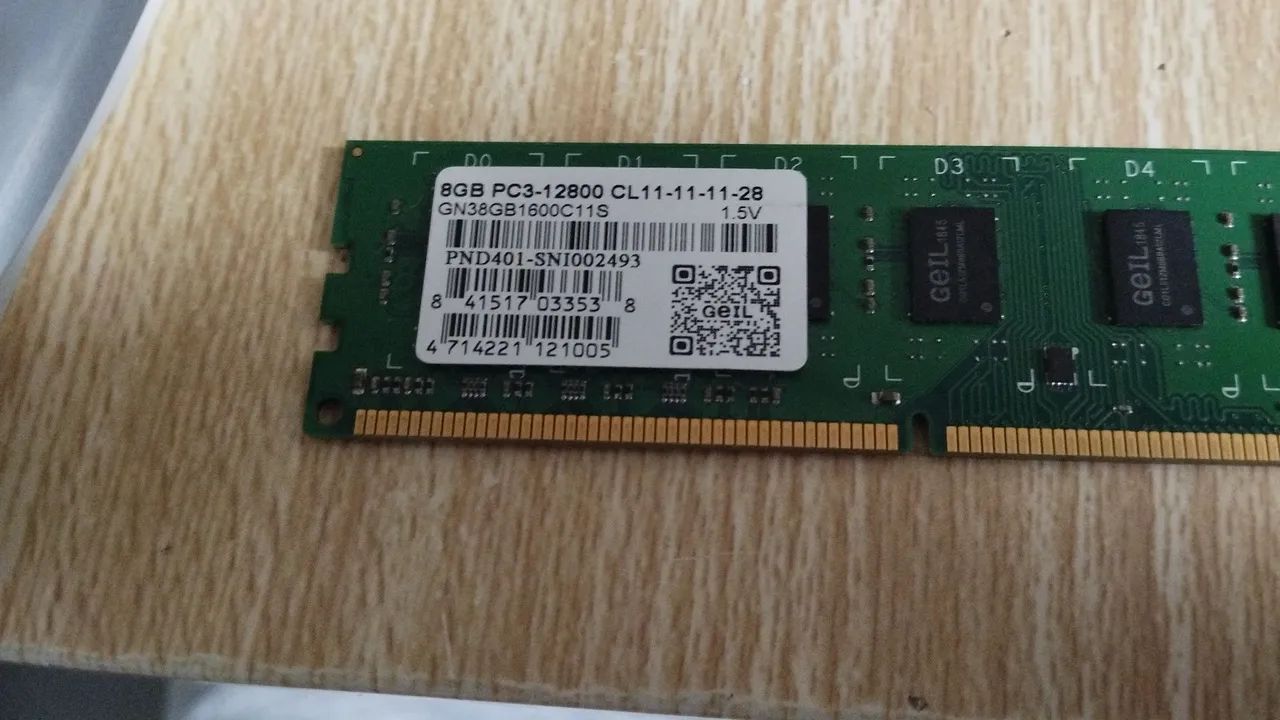 Memórias rams 2x8 gbs ddr3 160064330133229443121