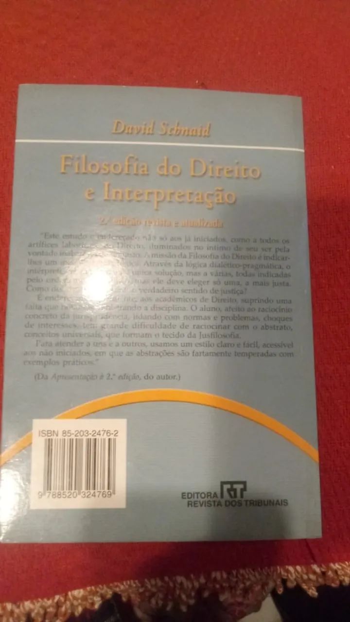 Filosofia do Direito e Interpretação  David Schnaid - Foto 4