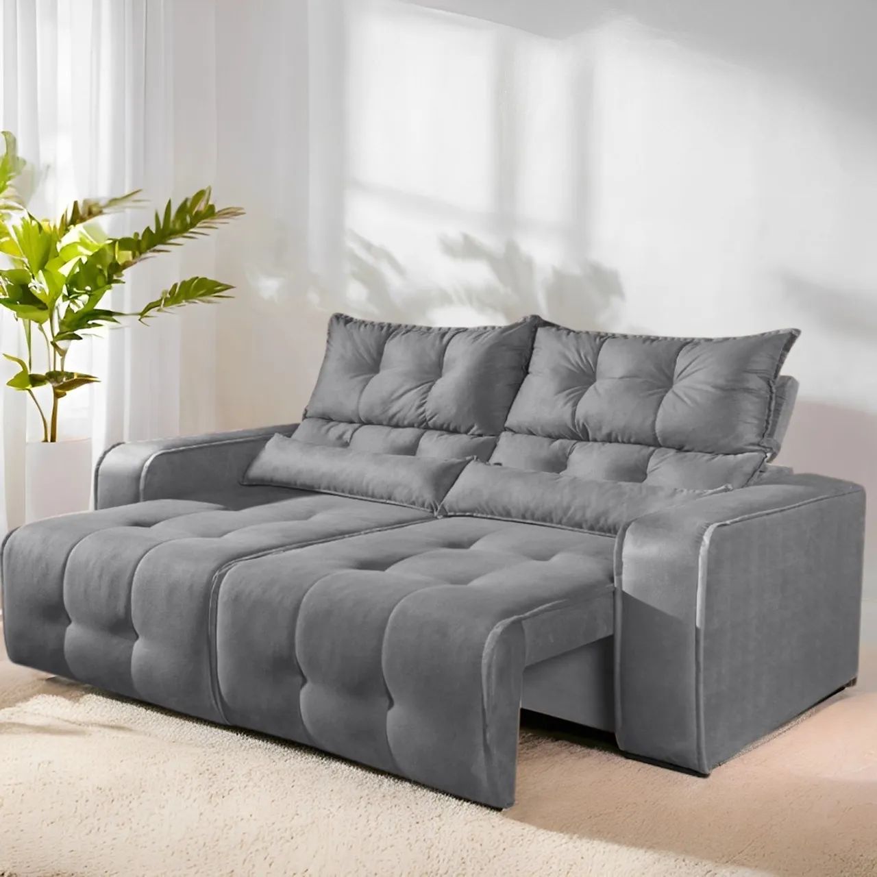 Sofa Retratil e Reclinavel Premier 2,00m tt4111m - Foto 2