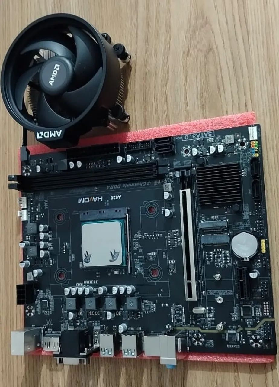 Kit Ryzen 5 5600gt + a520 Hayom + cooler amd - Foto 2