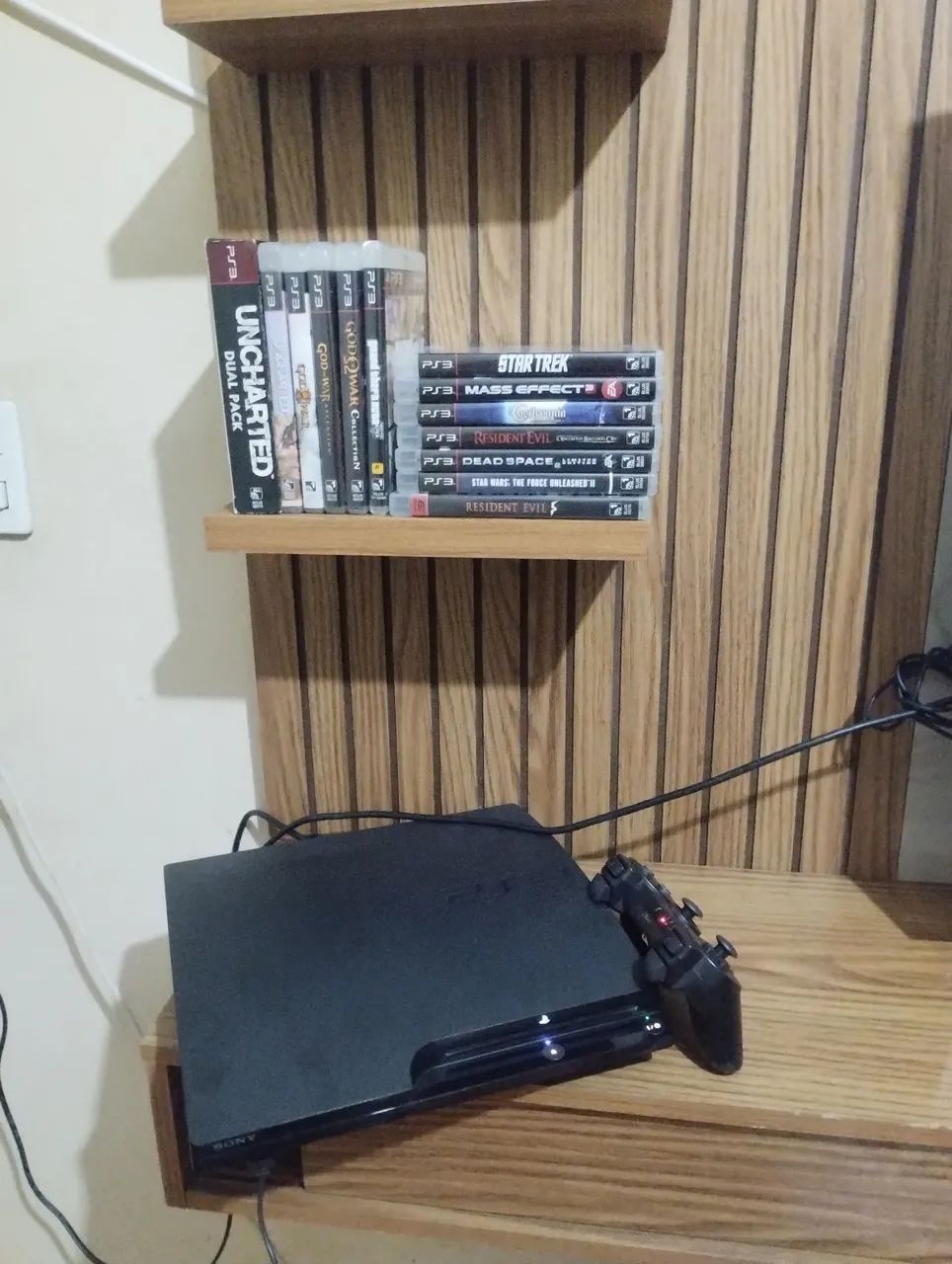 Playstation 3 com jogos e controle