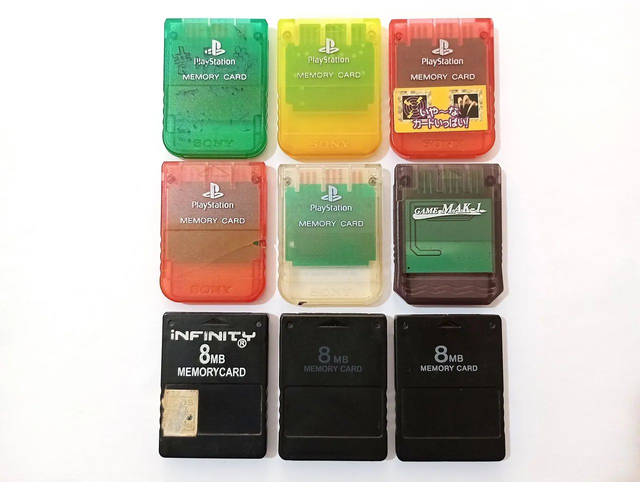 Memory Card Ps1 e PS2 lote