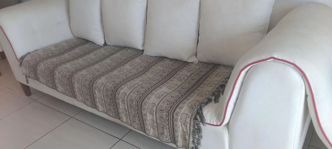 Sofá de linho 4 lugares