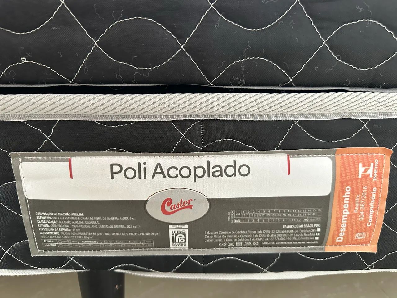 Cama de solteiro com colchão acoplado poli Castor - Foto 5