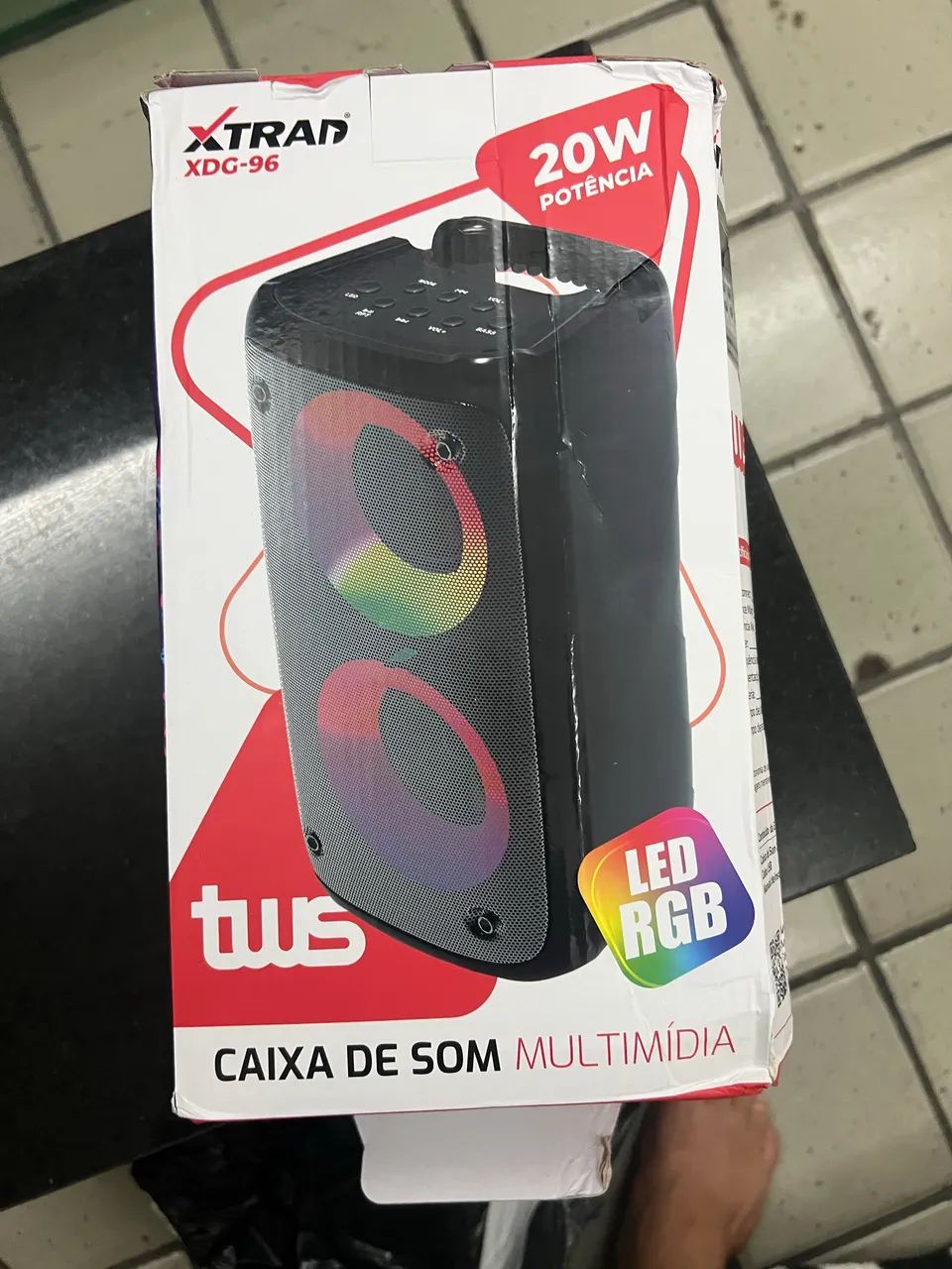 Caixa de som bateria dura muito resistente 