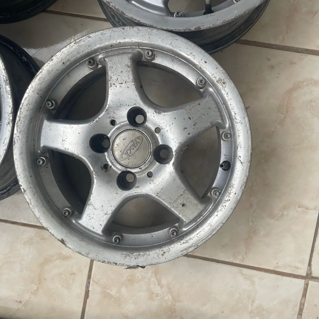 RODAS ARO 13 VASKA ALUMÍNIO RARIDADE MODELO TIPO ESTRELA 5 PONTAS ...