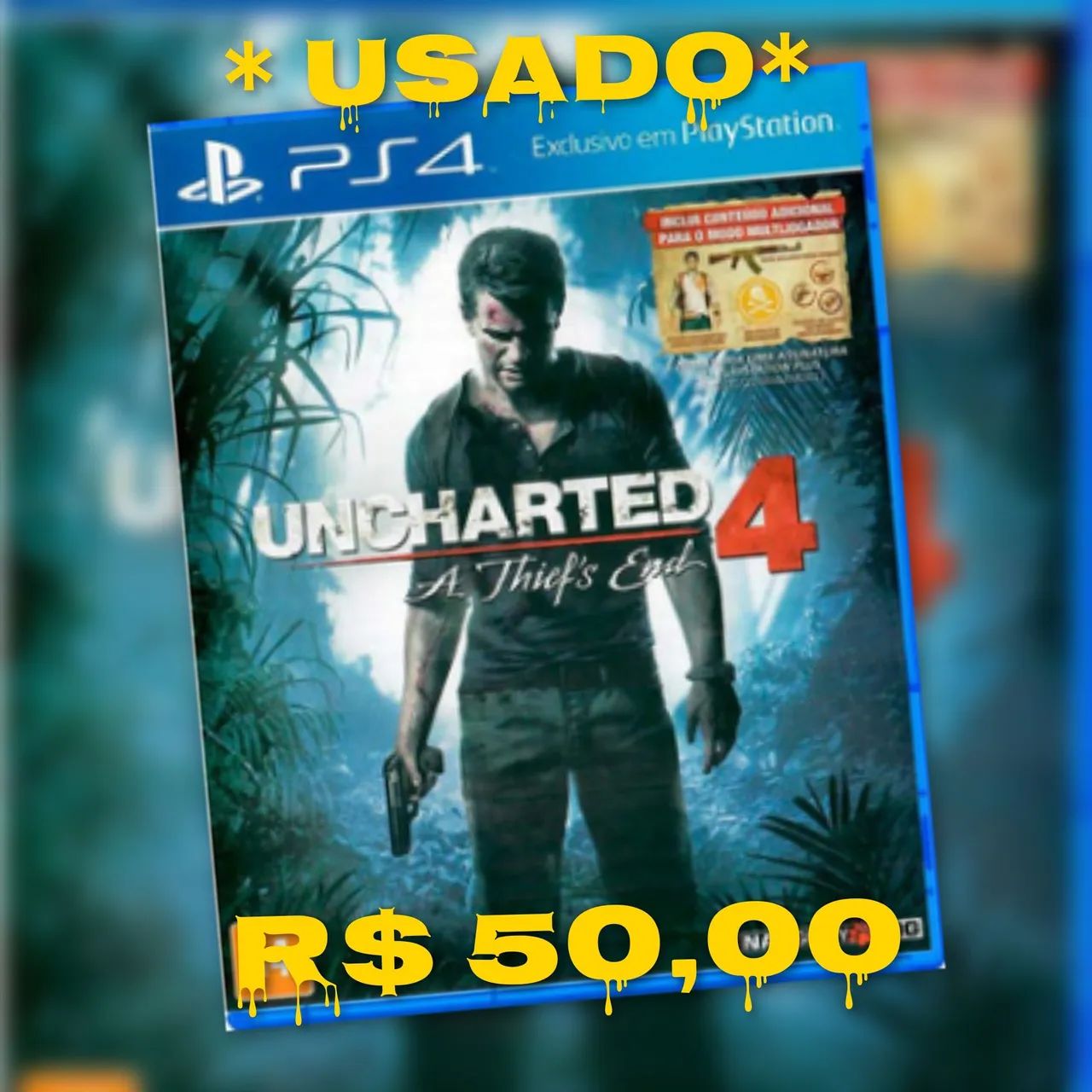 Uncharted 4 - PS4 / PS5 - Leia o anúncio 