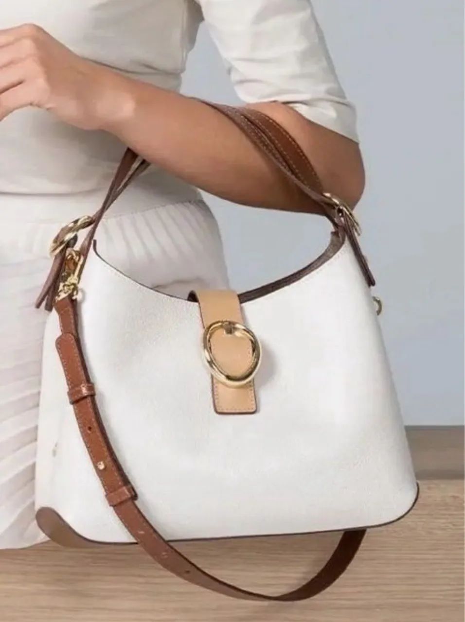 Bolsa luz da lua tote grande couro new ridge pana. - Foto 4