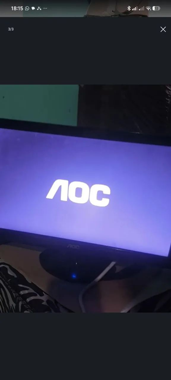MONITOR AOC FUNCIONANDO PERFEITAMENTE 15,6 - Foto 2