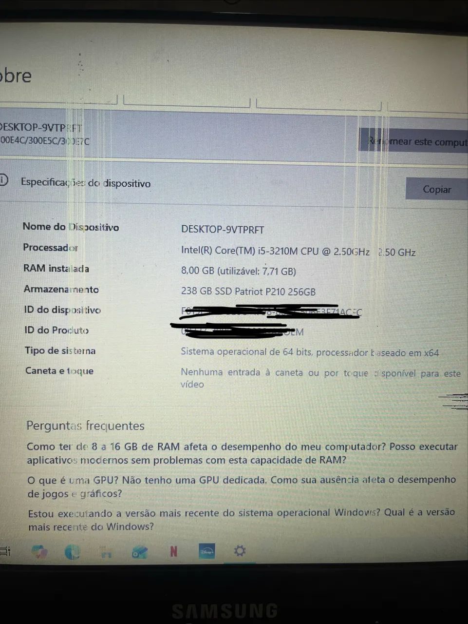Vendo Notebook Samsung  - Foto 2