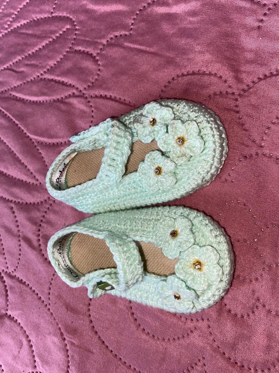 Sapato para bebê de crochê  - Foto 2
