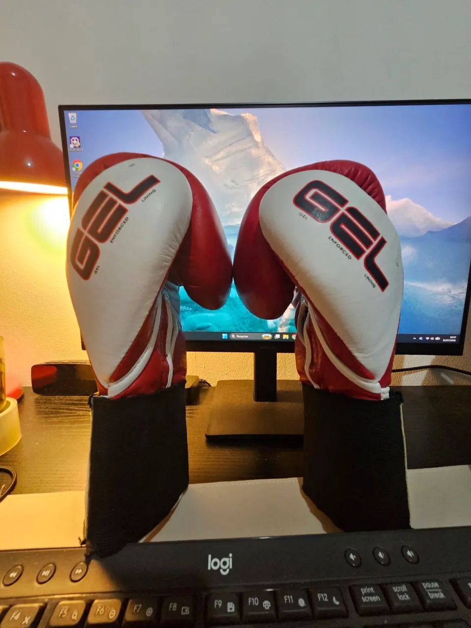 Luvas de boxe Title Gel 16 oz - couro legítimo  - Foto 3