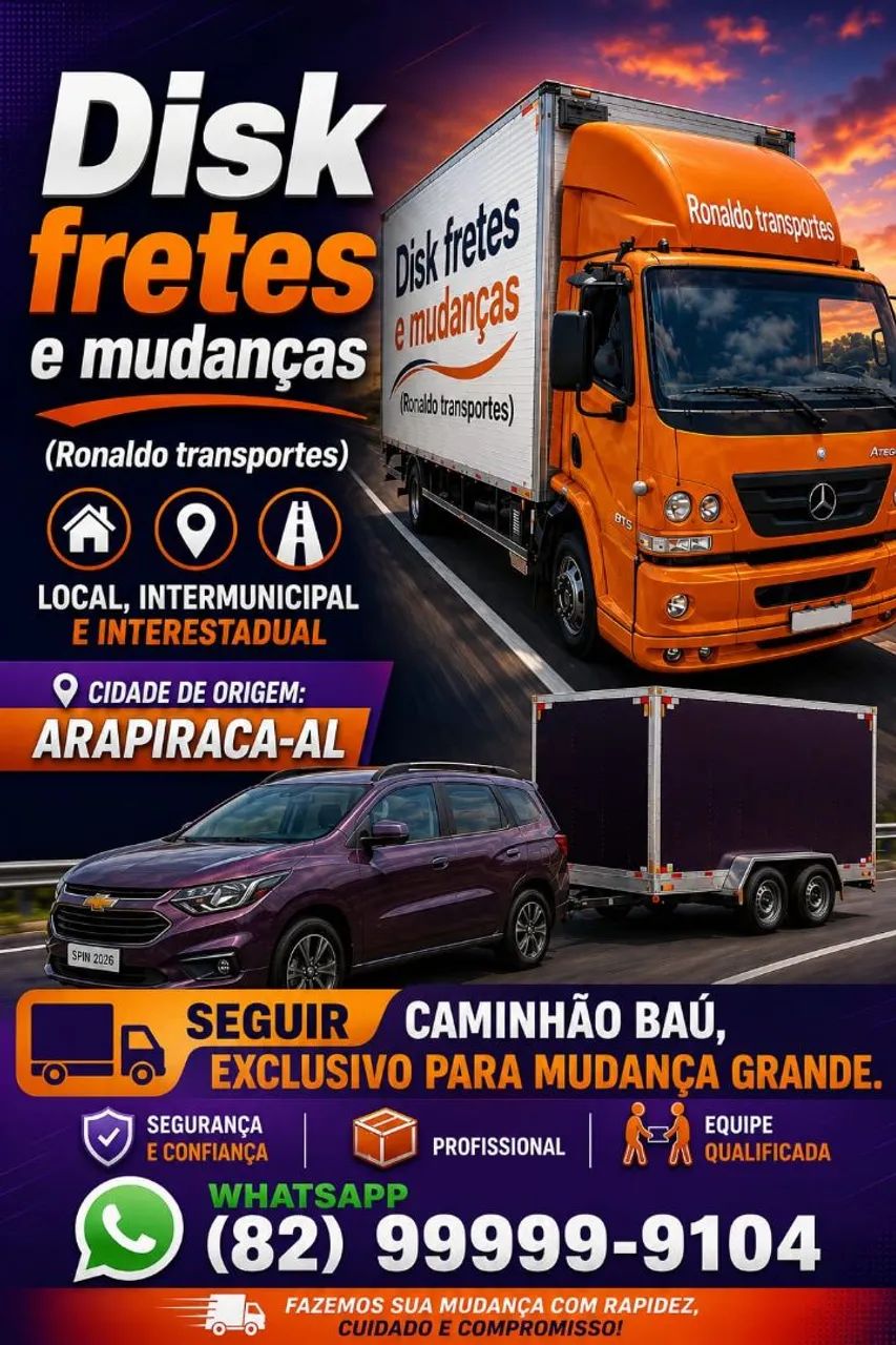 Fretes e mudanças/Arapiraca: Local,intermunicipal e interestadual. - Foto 2