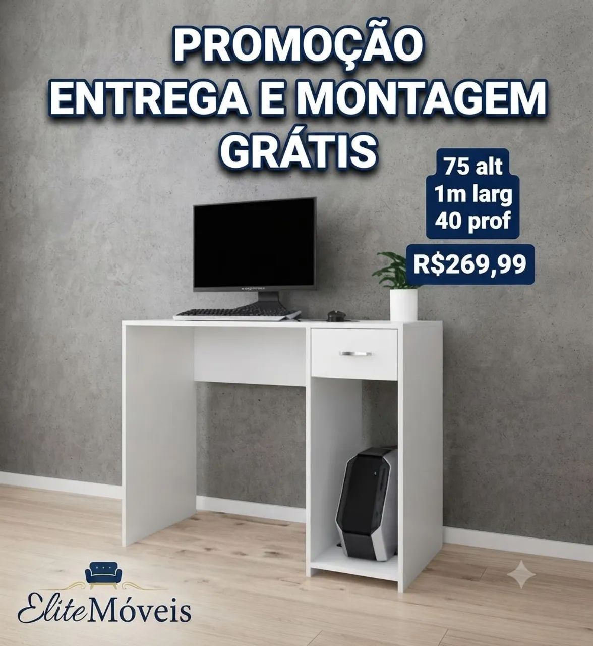 Mesa de computador a pronta entrega 