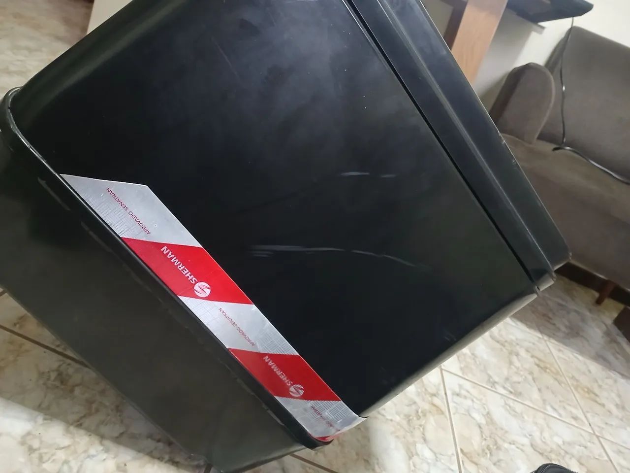 Baú para moto 90 litros + suporte pop 110 + bolsa térmica para baú  - Foto 3