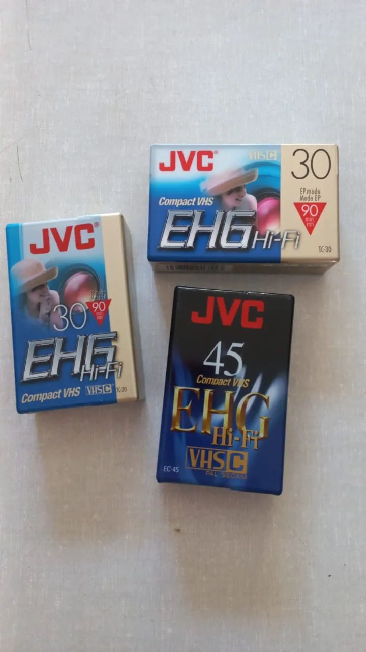 Fita JVC VHS Compacta EHG Hi-Fi