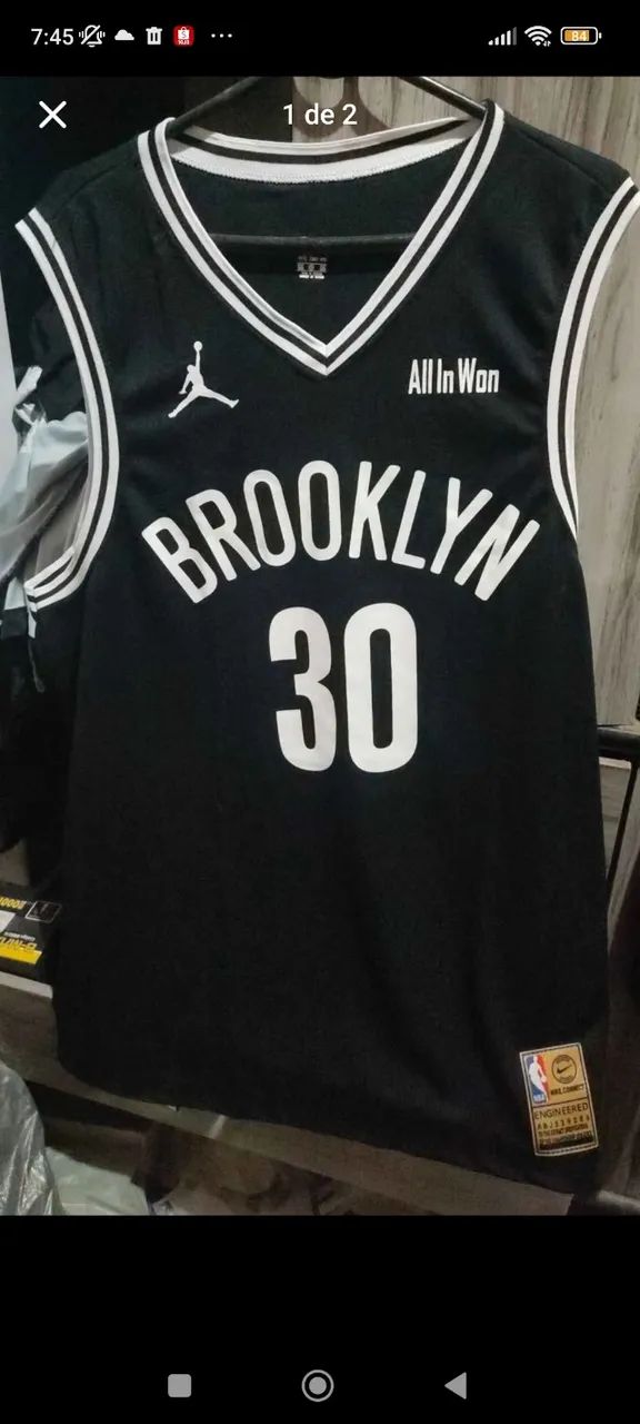 Camisa basquete regata Golden State e Brooklyn Nets 