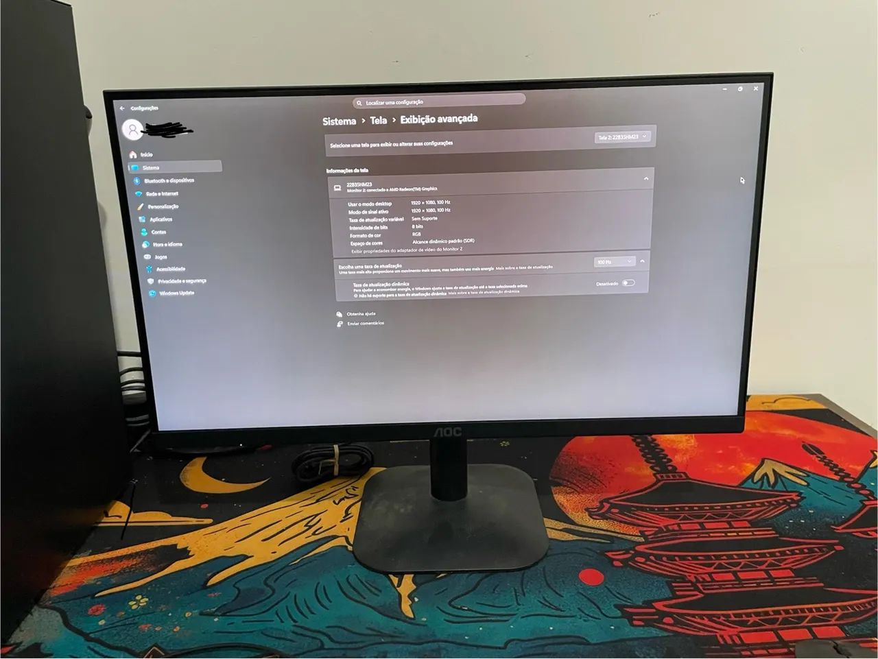 Monitor AOC 100hz 1ms 24P
