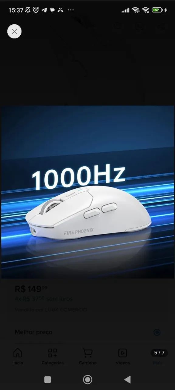 Mouse Branco sem fio com Dock carregamento - Foto 3