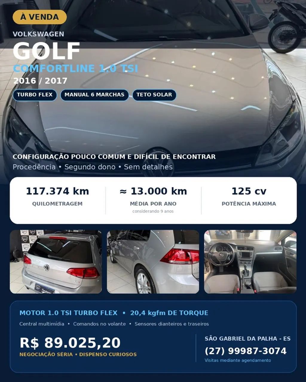Volkswagen Golf Golf Comfortline 1.0 TSI Total Flex Mec. 2017