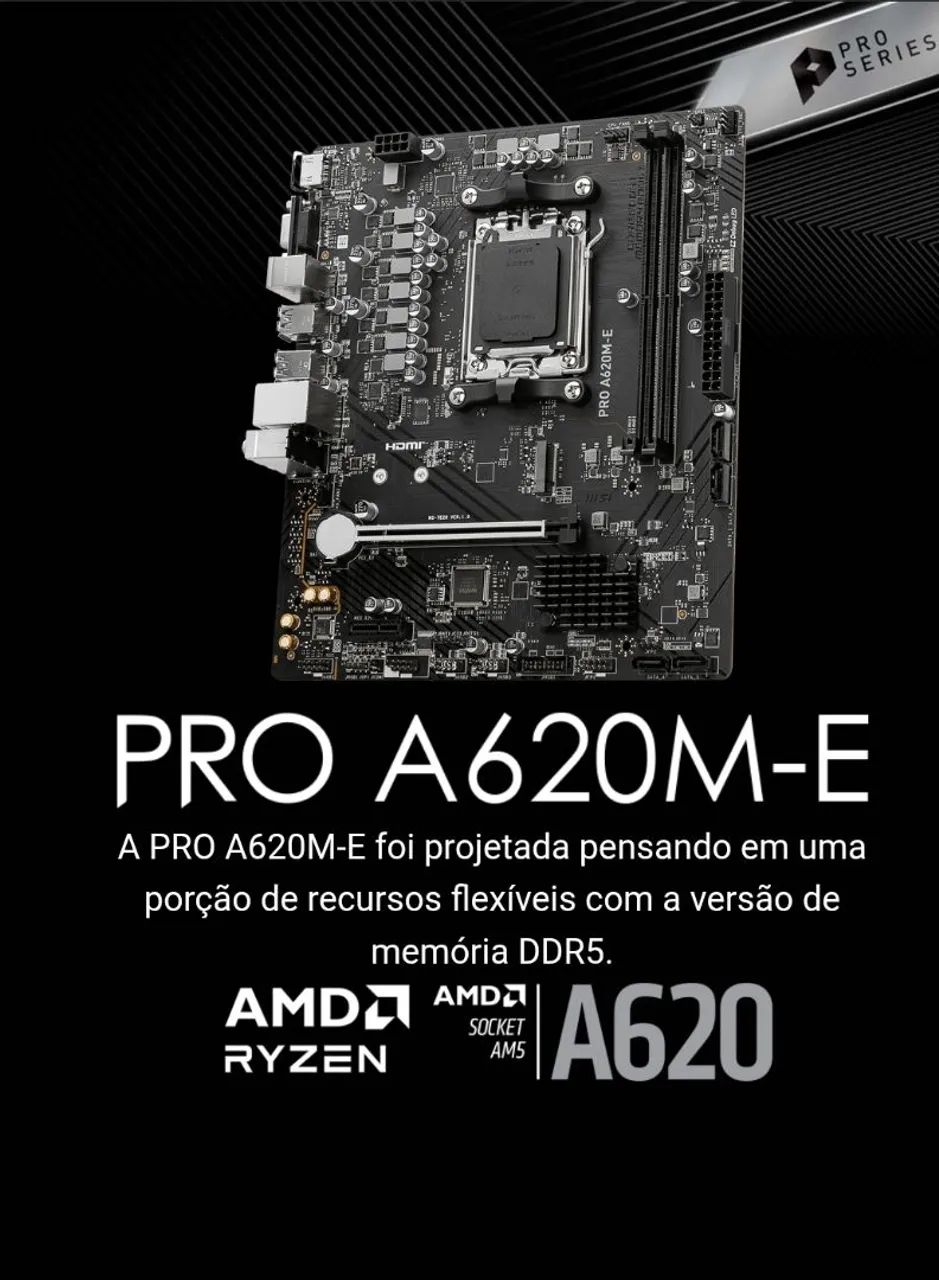 Placa mãe A620M-E am5 - Foto 4