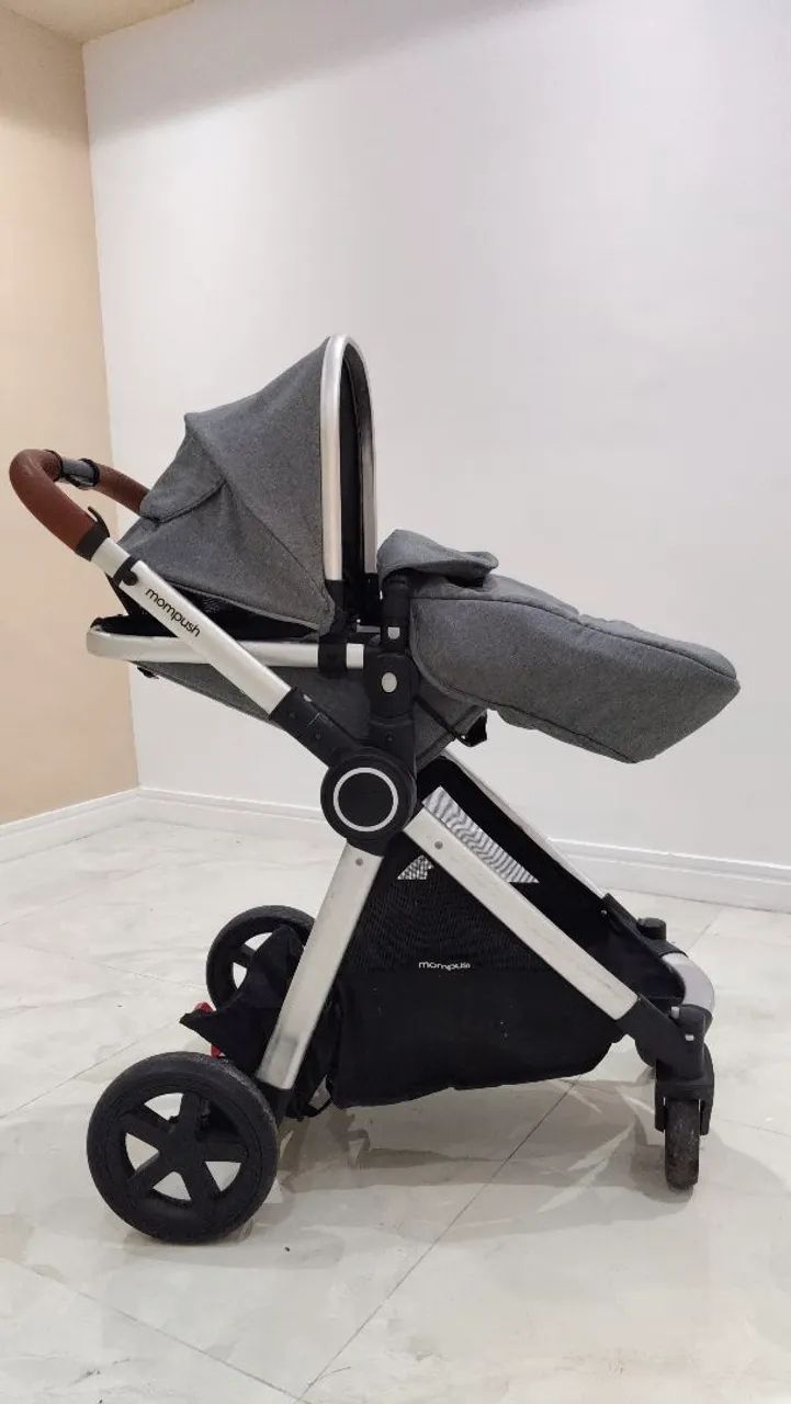 Carrinho de bebê Mompush Ultimate 2 Completo + Moisés Importado - Foto 3
