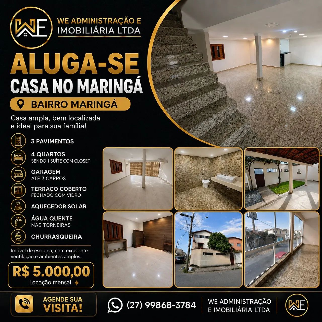 ALUGA-SE CASA EM MARINGÁ 