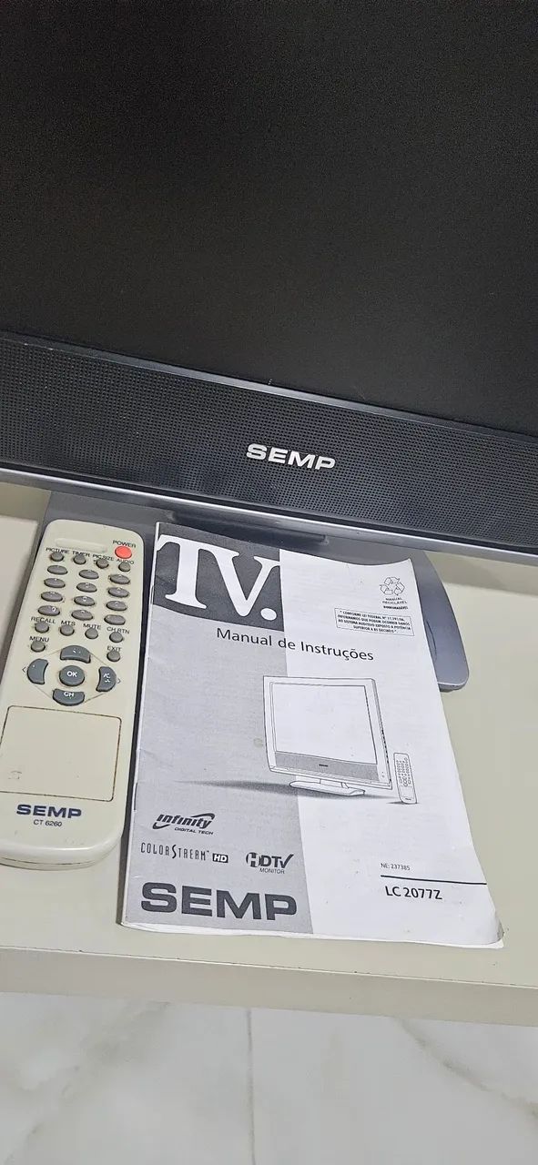 Tv monitor SEMP 20 polegadas com controle original e manual - Foto 3