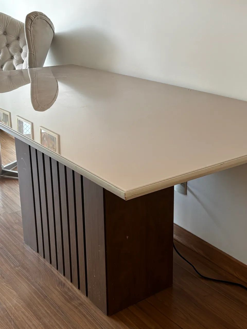Vendo mesa com tampo de vidro - Foto 4