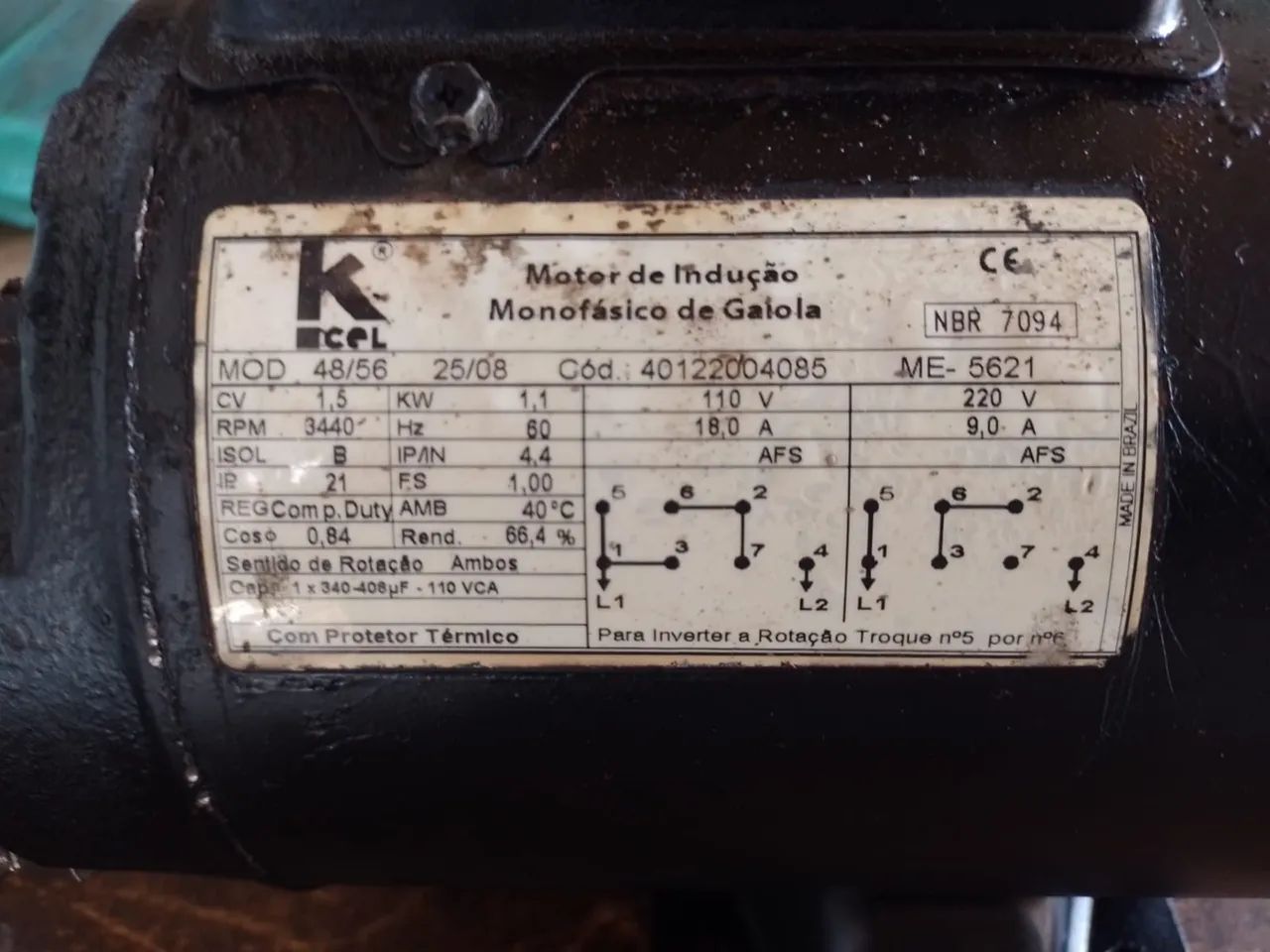 Motor de indução monofásico - Foto 3