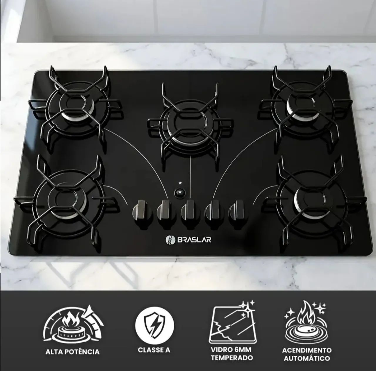 COOKTOP 5 BOCAS - NUNCA USADO - Foto 2