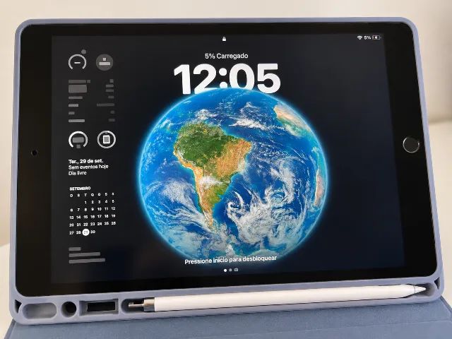 iPad 9ª geração 64GB + Apple Pencil + Capa + Mouse