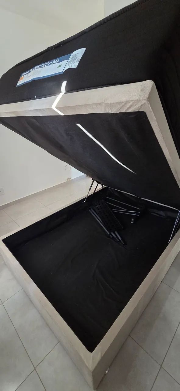 Cama box baú casal com colchão  - Foto 4
