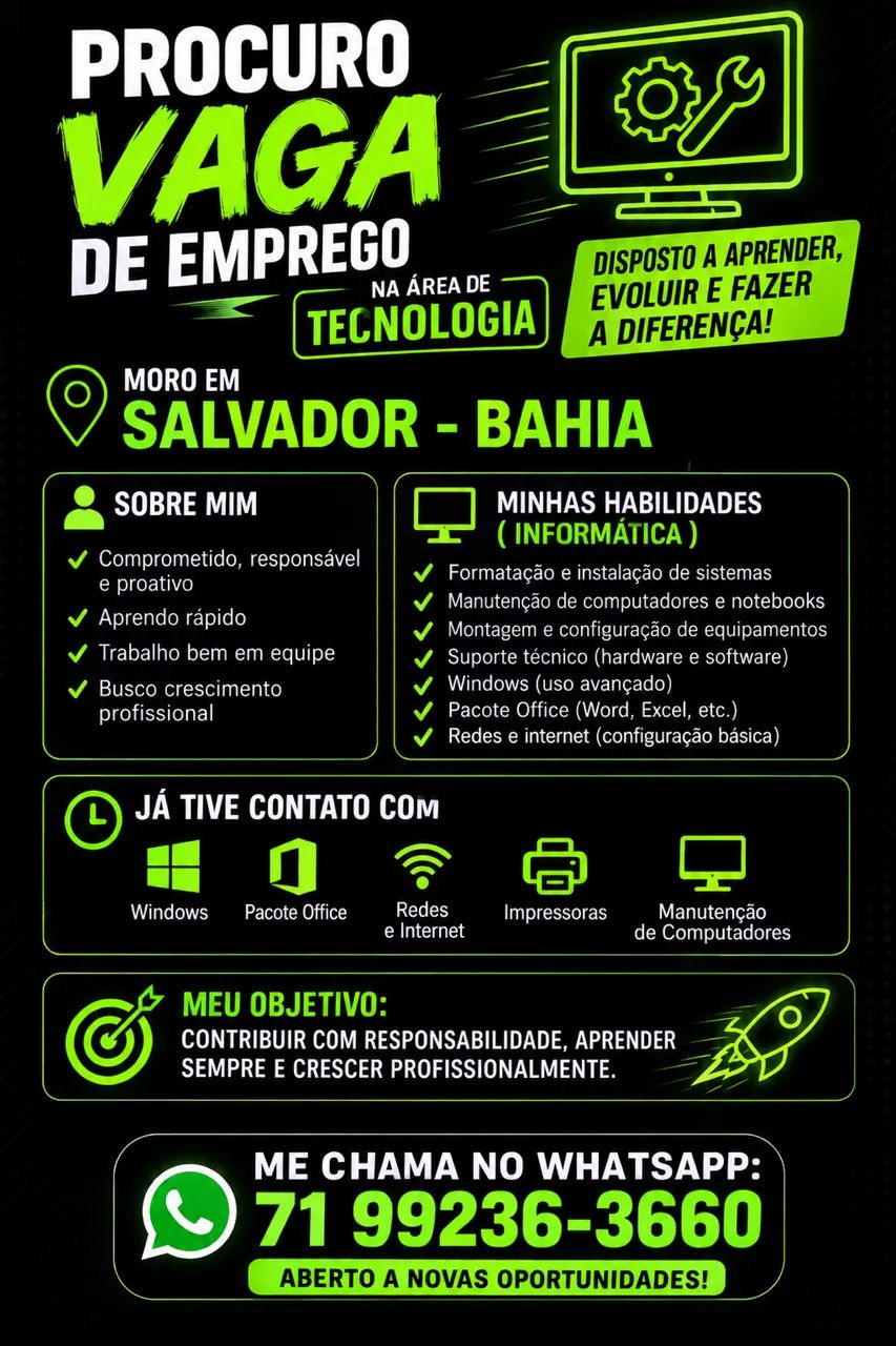 Trabalho com tecnologia - informática  - Foto 2