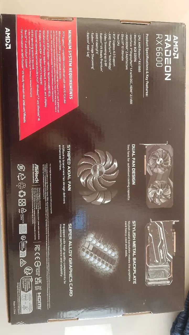 Placa AMD REDEON RX 6600 LACRADA NOVA  - Foto 2