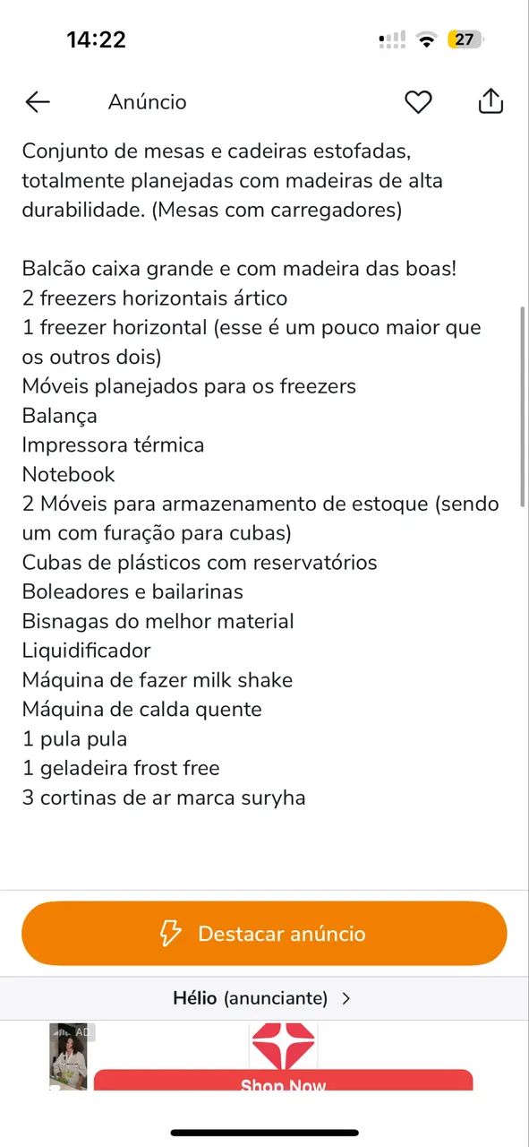 Estrutura completa para sorveteria e Acaiteria - Foto 2