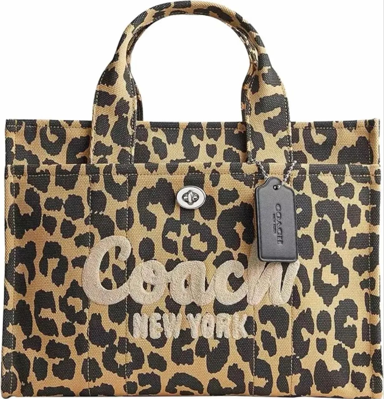Bolsa Saco Coach Cargo Tote 26 Lona De Algodão Animal Print