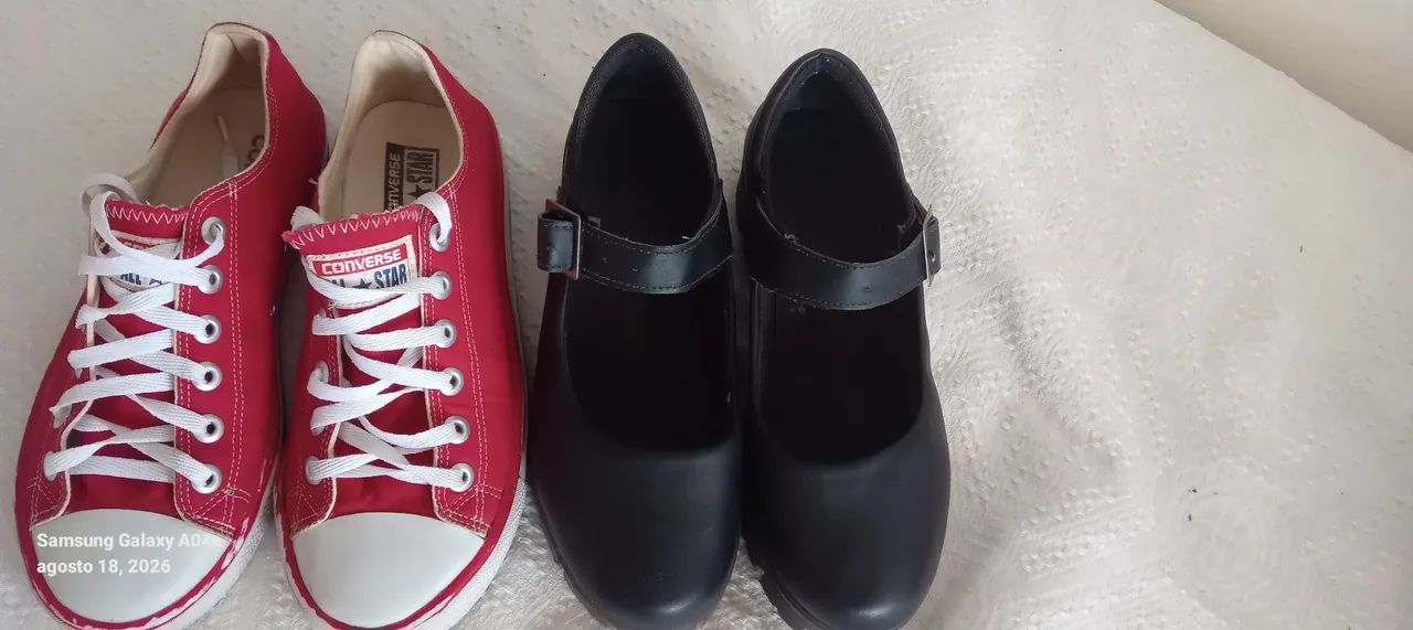 Tênis allestar converse,e sapatilha plataforma 