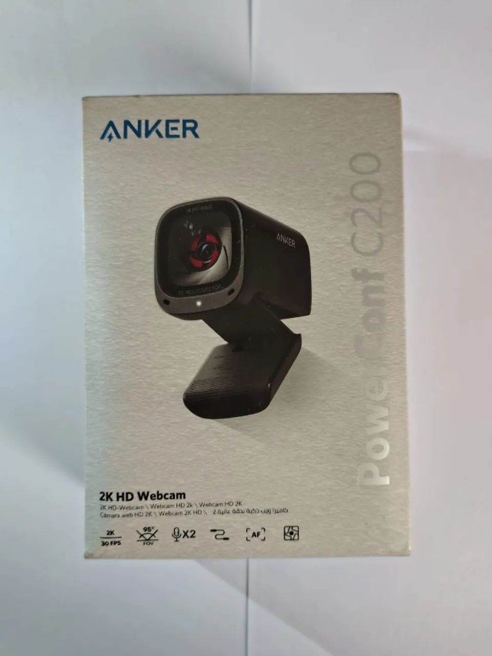 Câmera web Anker PowerConf C200 2K 30FPS cor preto