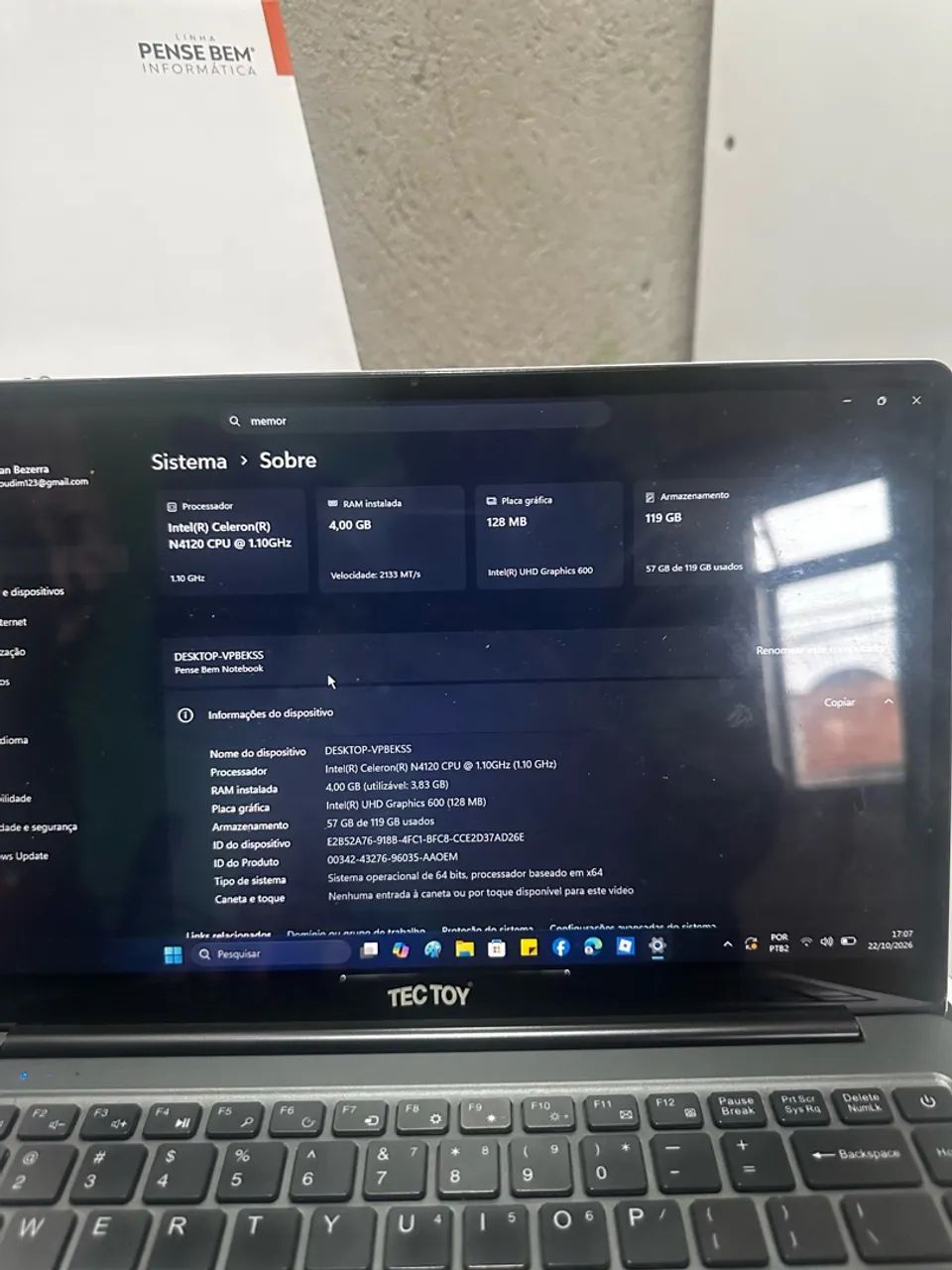 Notebook novo  - Foto 4