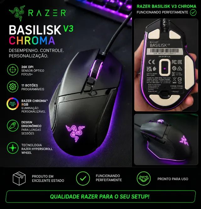 Mouse gamer Razer Basilisk V3 chroma  - Foto 3