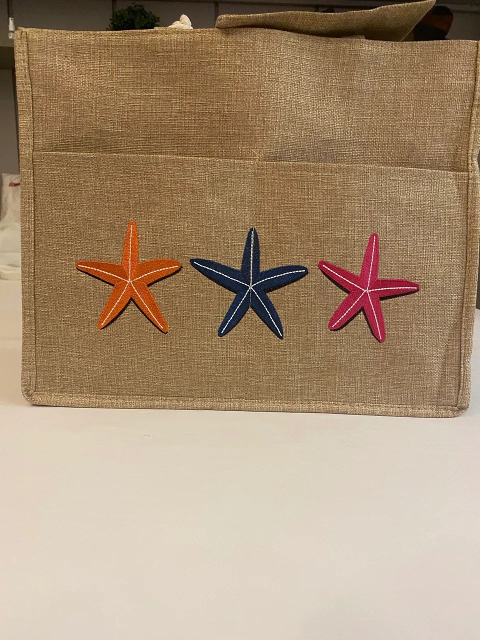 Linda Bolsa de linho sintético. - Foto 5