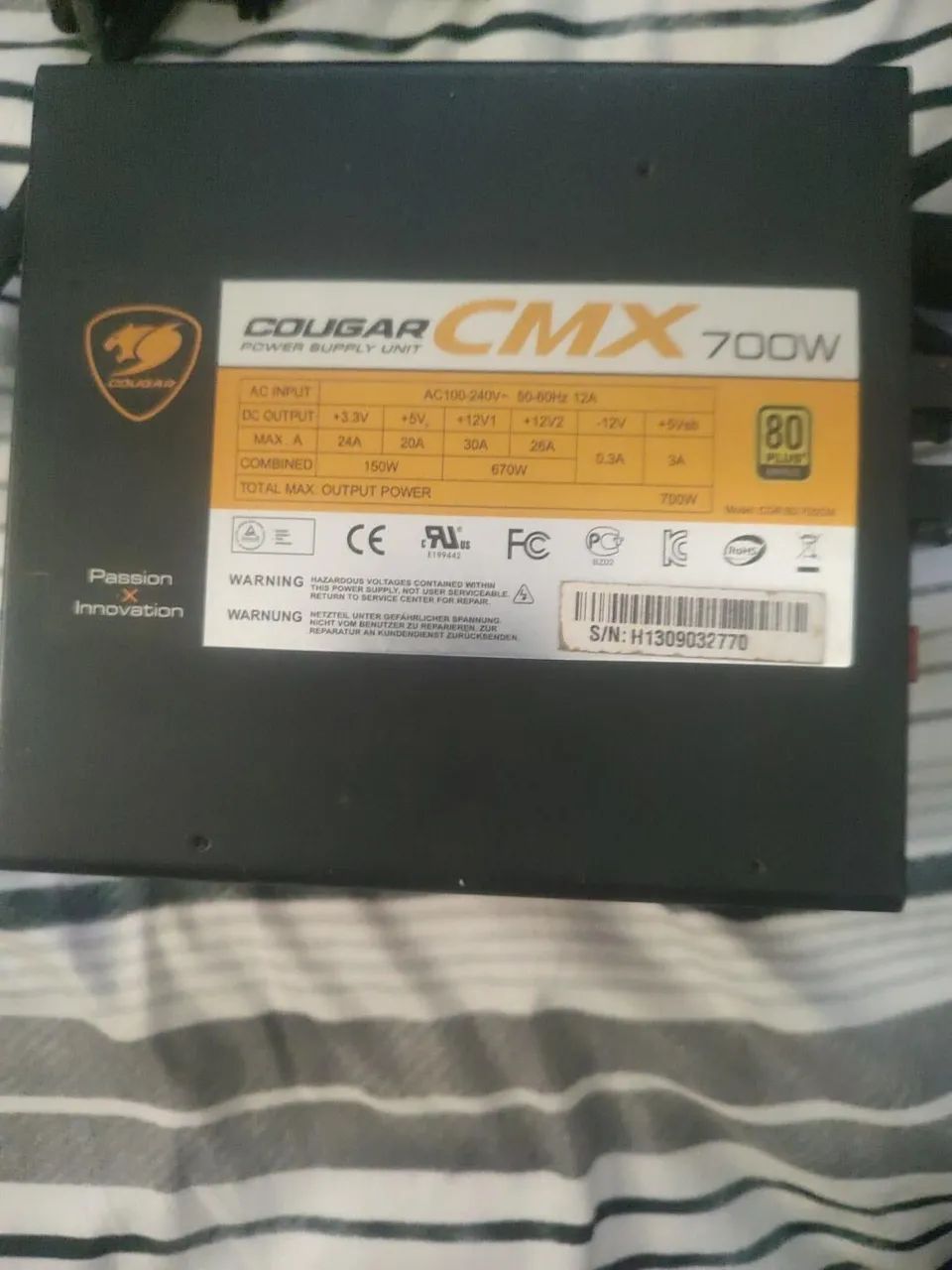 Fonte Cougar CMX 700W 80 Plus Bronze Semi-Modular - Foto 5