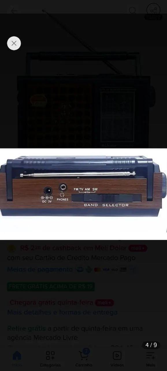 Rádio retrô novo - Foto 4