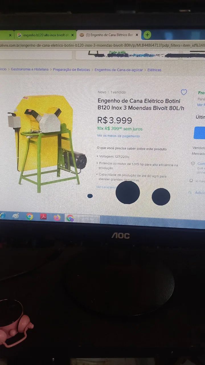 Engenho Botini B120 inox 3 moedas Bi volt - Foto 4