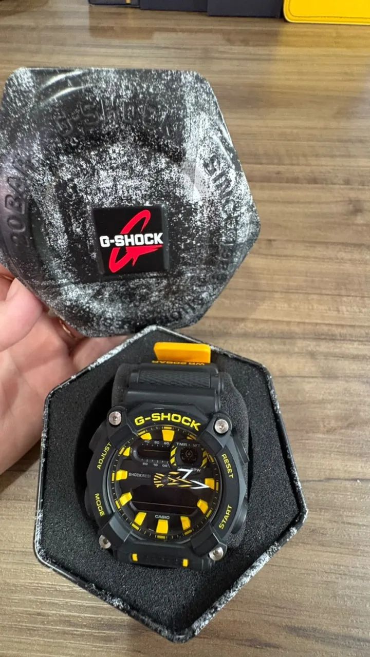Relógio G-Shock GA-2000-1A9DR Preto e Amarelo - Foto 2