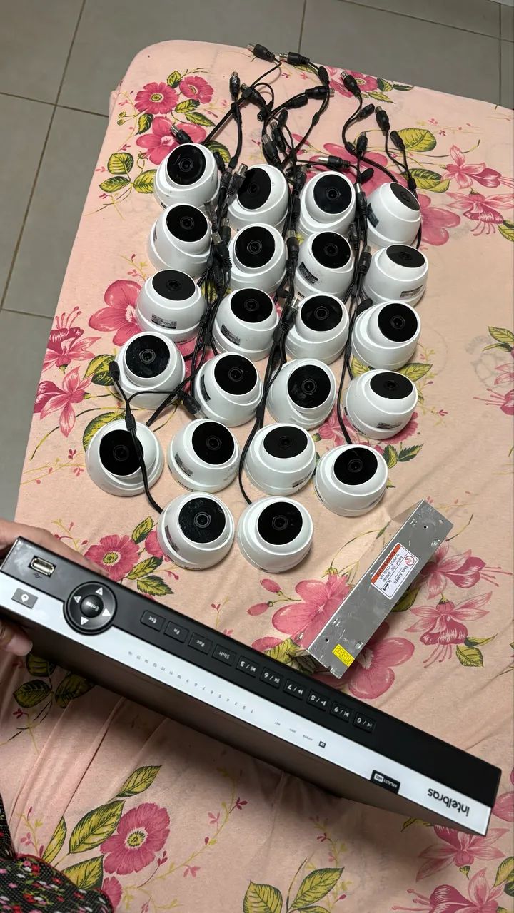 Kit 22 câmeras intelbras com dvr e fonte  - Foto 2