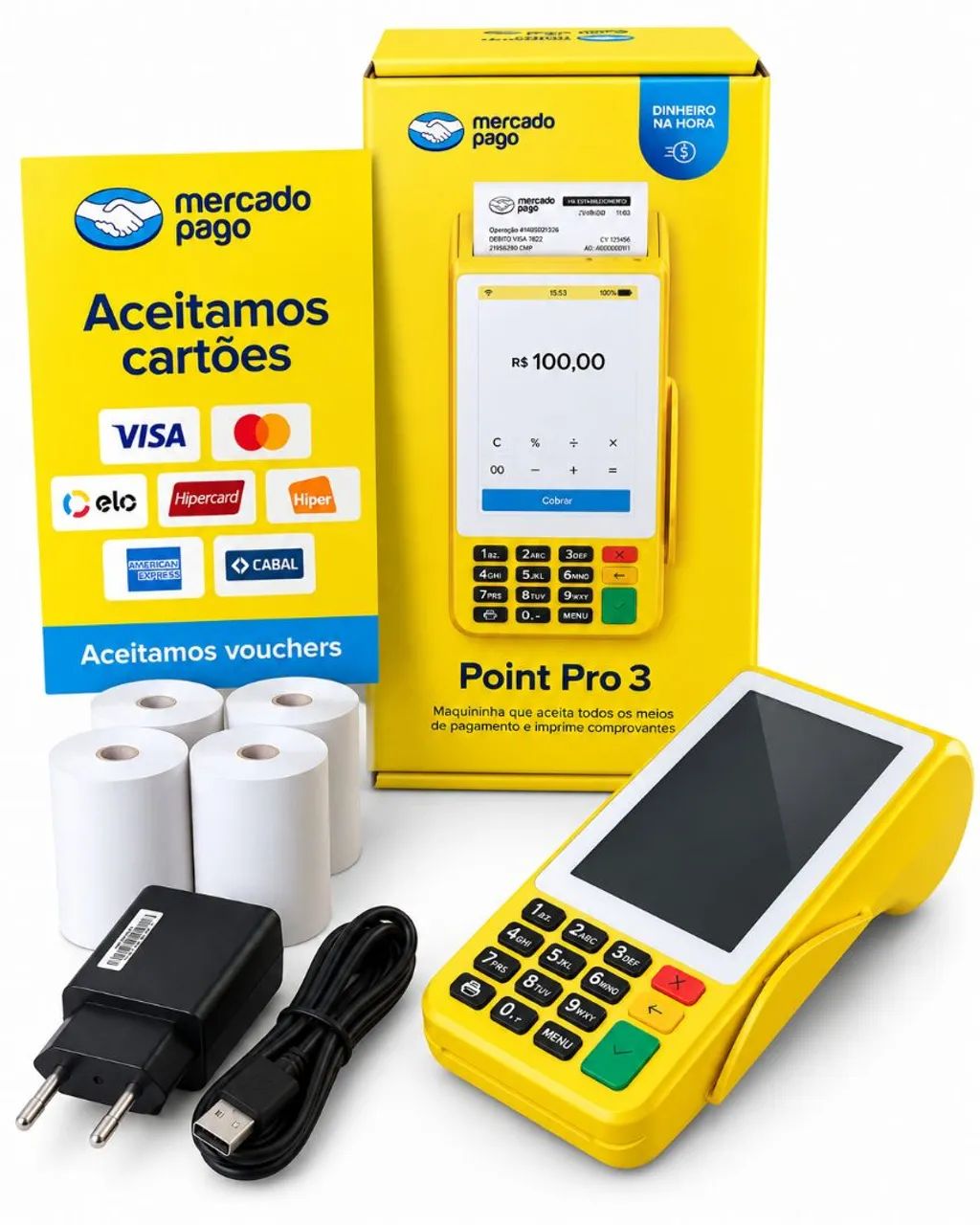 Maquininha Point 3 - Mercado Pago - Foto 2